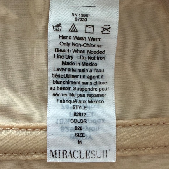 MIRACLESUIT Shaping Bodysuit Open-Bust & Slimming technology NUDE US M EUC - Picture 9 of 10